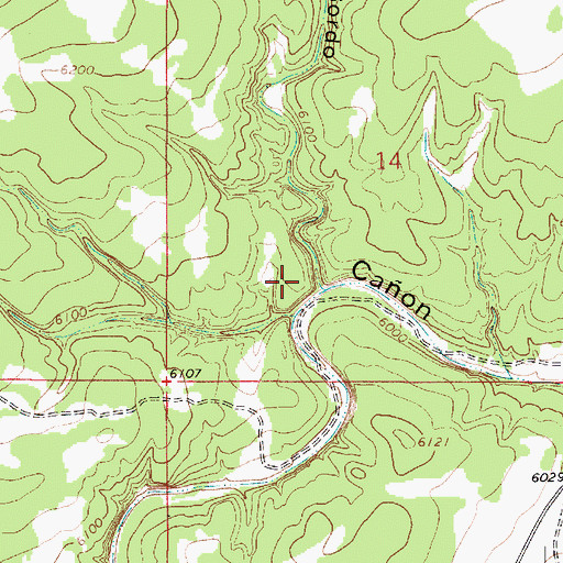 Topographic Map of Caon Gordo, NM