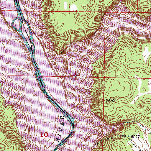 Topographic Map of Caon Bancos, NM