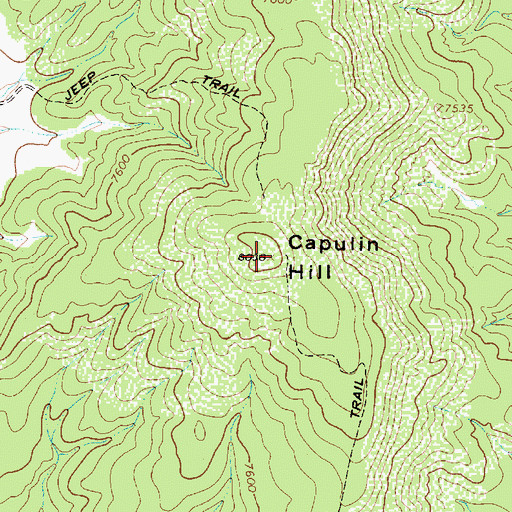 Topographic Map of Capulin Hill, NM