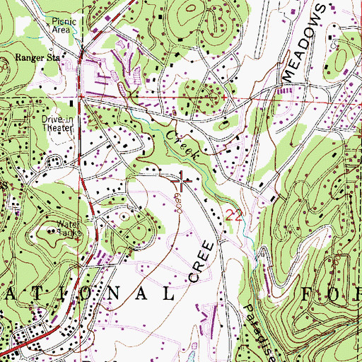 Topographic Map of Cedar Canyon, NM