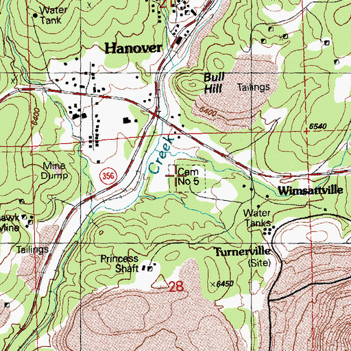 Topographic Map of Cemetery Number 5, NM