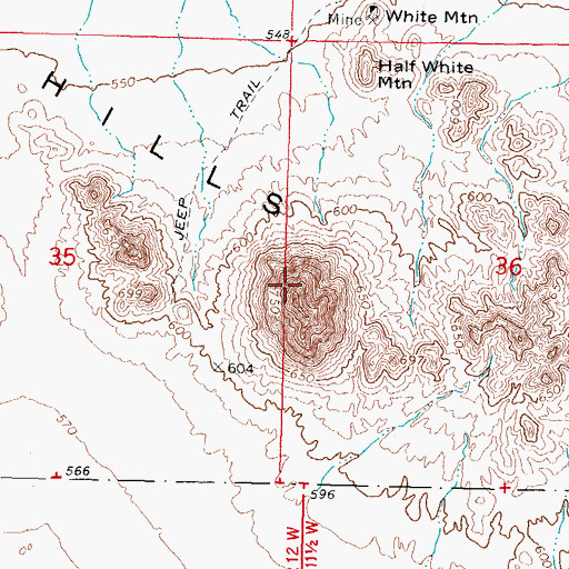 Topographic Map of Aztec Hills, AZ