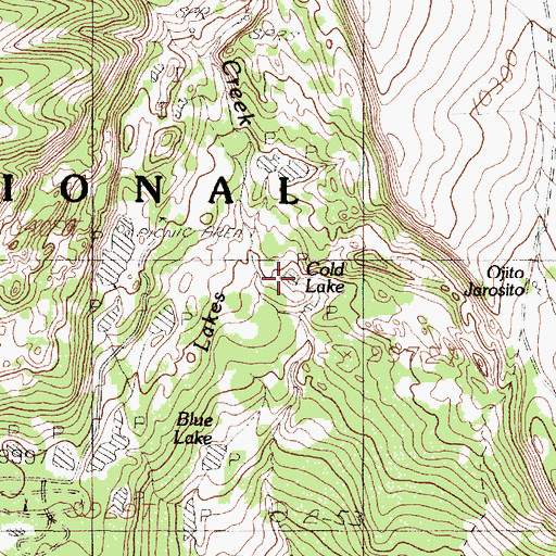 Topographic Map of Cold Lake, NM