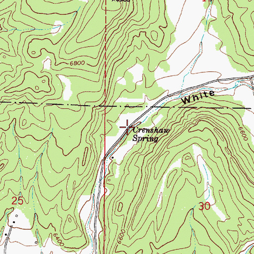 Topographic Map of Crenshaw Spring, NM