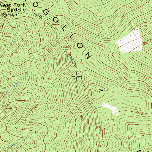 Topographic Map of Crest Trail, NM