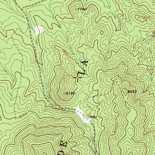 Topographic Map of Cristoval De La Serna Grant, NM