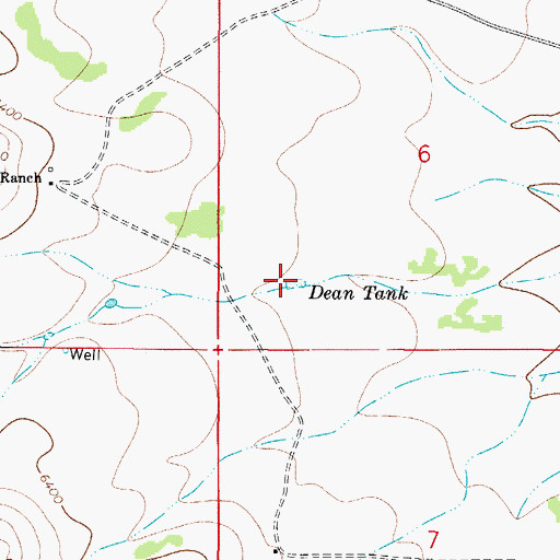 Topographic Map of Dean Tank, NM
