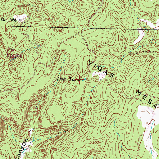 Topographic Map of Deer Tank, NM