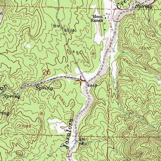 Topographic Map of Dove Spring Canyon, NM