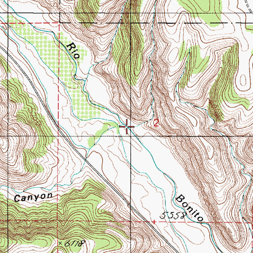 Topographic Map of Dow Canyon, NM
