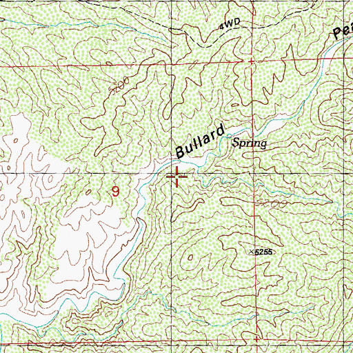 Topographic Map of Dripping Spring Canyon, NM