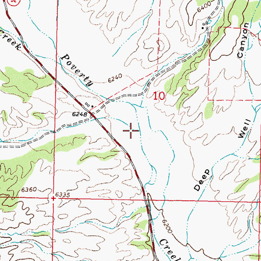 Topographic Map of Dry Creek, NM