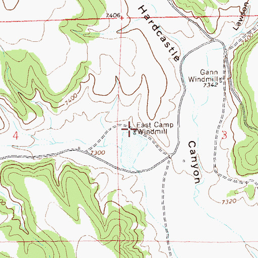 Topographic Map of East Camp Windmill, NM