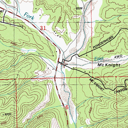 Topographic Map of East Fork Mimbres River, NM