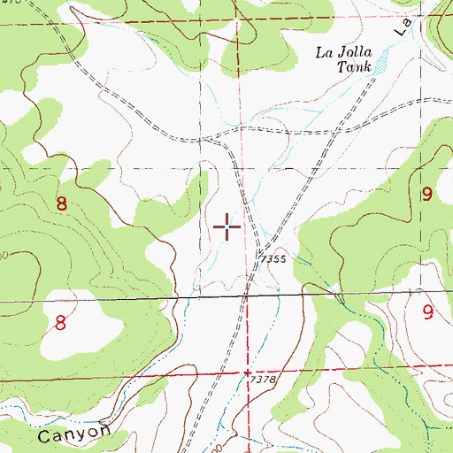 Topographic Map of East LaJolla Canyon, NM