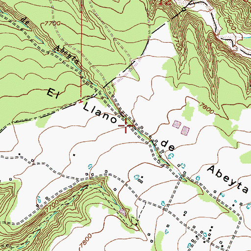 Topographic Map of El Llano de Abeyta, NM