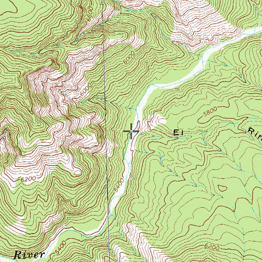 Topographic Map of El Rincon, NM