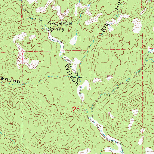 Topographic Map of Elk Horn Canyon, NM