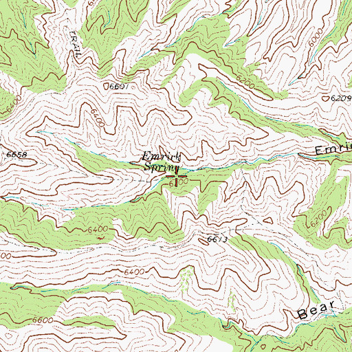 Topographic Map of Emrick Spring, NM