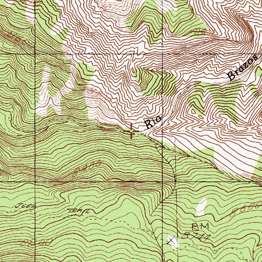 Topographic Map of Encinado Creek, NM