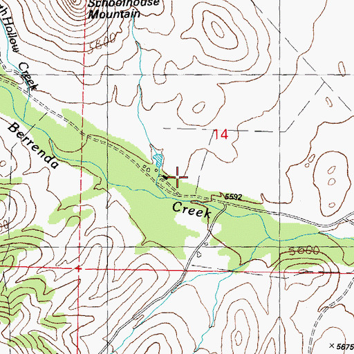 Topographic Map of F Latham Ranch, NM