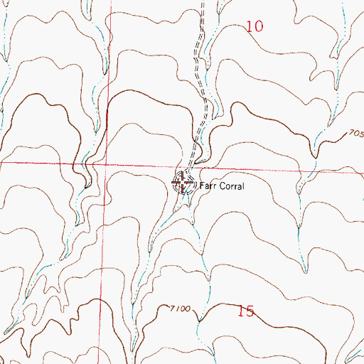 Topographic Map of Farr Corral, NM