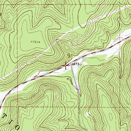 Topographic Map of Fence Canyon, NM