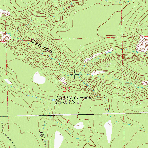 Topographic Map of Five Springs Canyon, NM