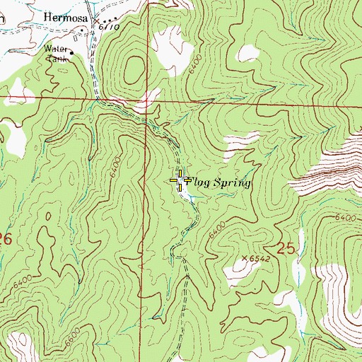Topographic Map of Flag Spring, NM
