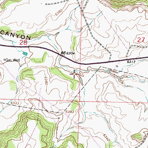 Topographic Map of Fourmile Canyon, NM