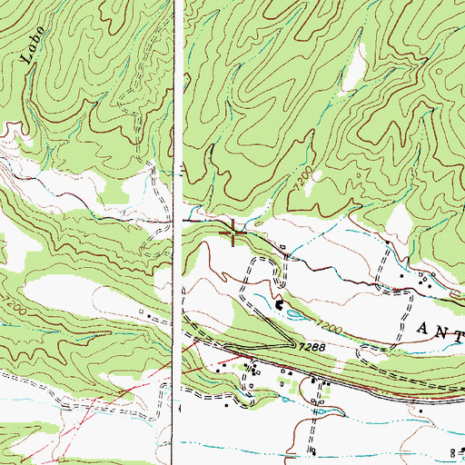 Topographic Map of Gallina Creek, NM