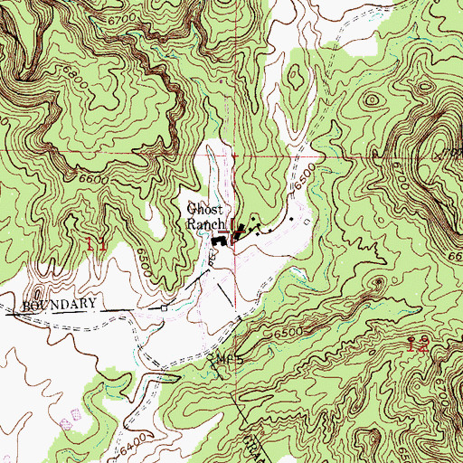 Topographic Map of Ghost Ranch, NM