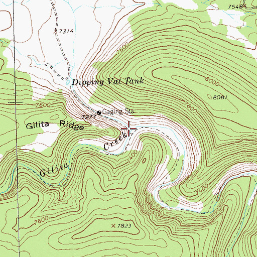 Topographic Map of Gilita Creek, NM