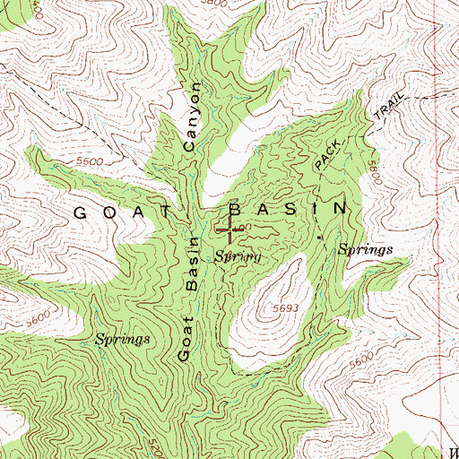 Topographic Map of Goat Basin, NM