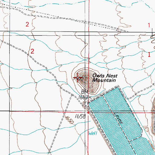 Topographic Map of Owls Nest Mountain, AZ