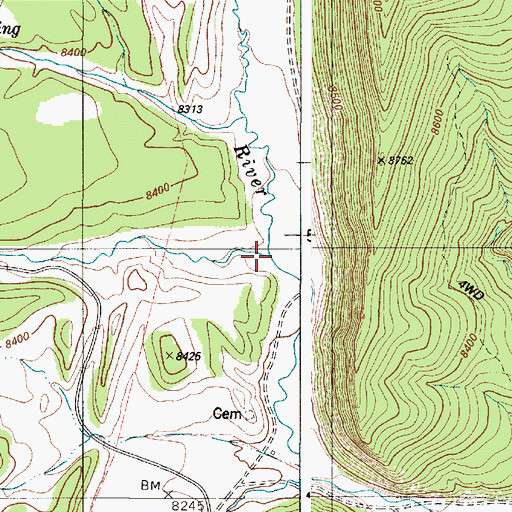 Topographic Map of Gold Creek, NM