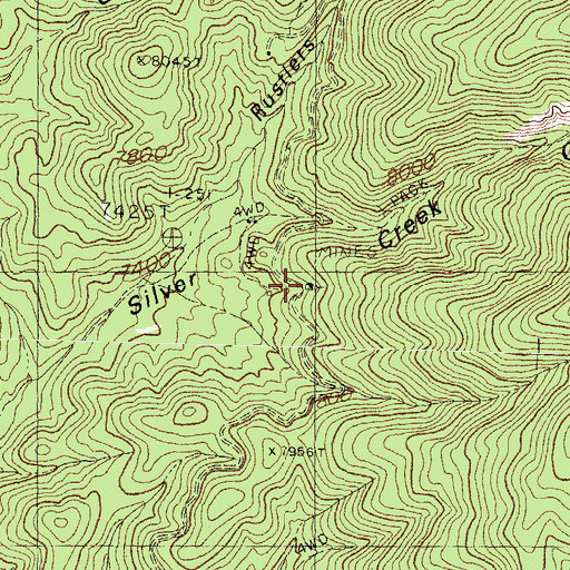 Topographic Map of Grandview Mines, NM