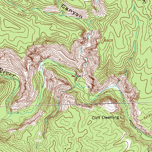 Topographic Map of Grave Canyon, NM
