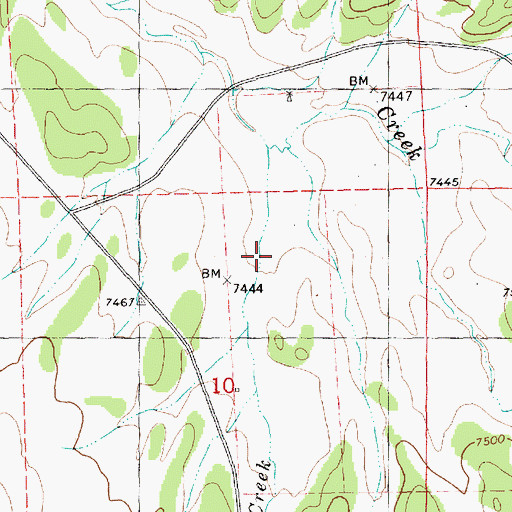 Topographic Map of Harris Canyon, NM