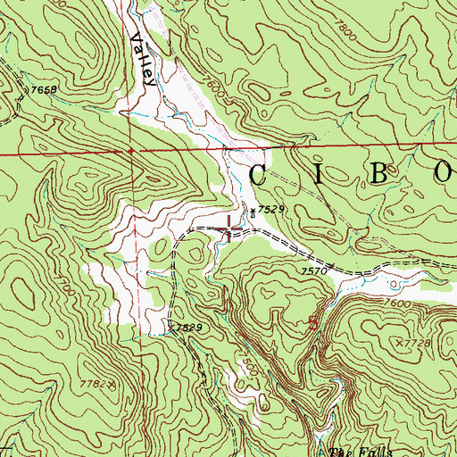 Topographic Map of Harris Valley, NM
