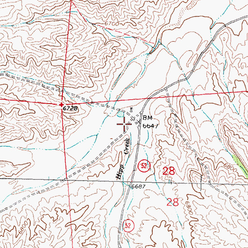 Topographic Map of Hipp Creek, NM