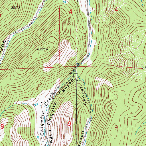 Topographic Map of Hoosier Canyon, NM