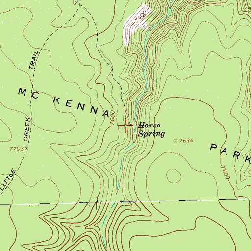 Topographic Map of Horse Spring, NM