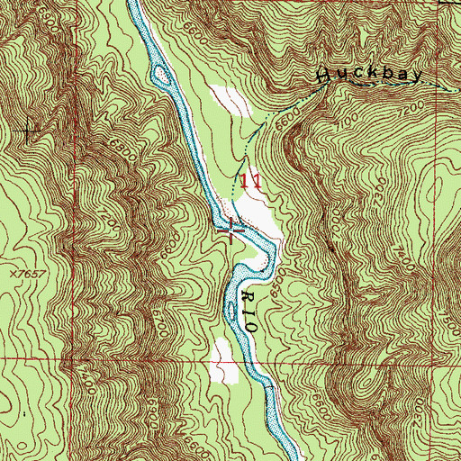 Topographic Map of Huckbay Canyon, NM