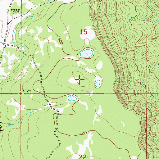 Topographic Map of Hurtado Mesa, NM