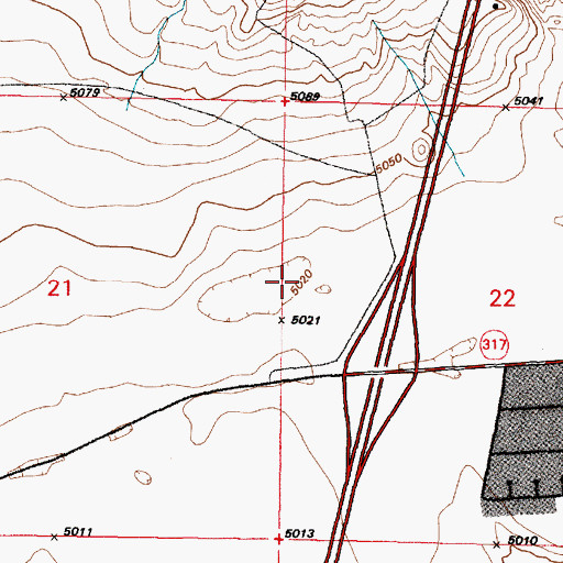 Topographic Map of Isleta Pueblo Grant, NM