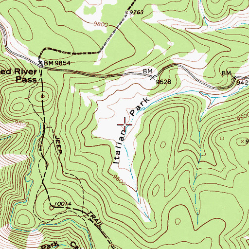 Topographic Map of Italian Park, NM