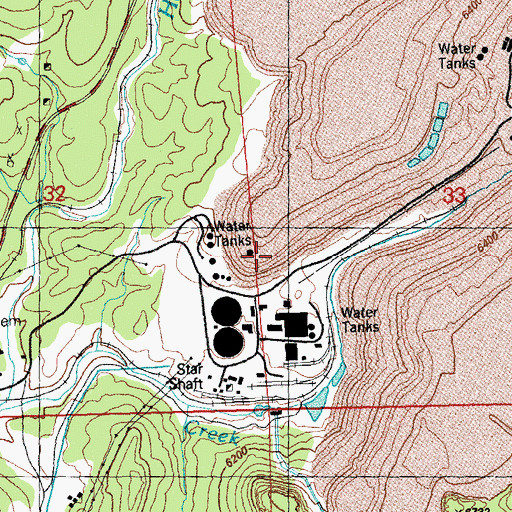 Topographic Map of Ivanhoe Shaft (historical), NM