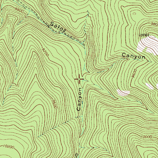 Topographic Map of Jaroso Canyon, NM