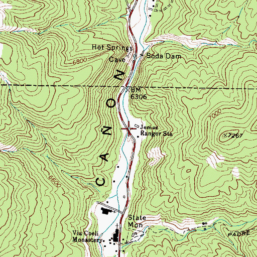 Topographic Map of Jemez Ranger Station, NM